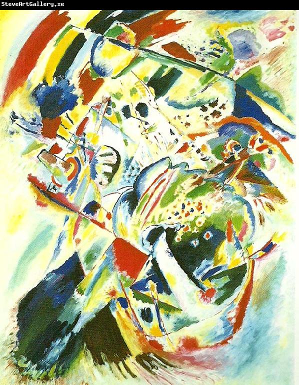 Wassily Kandinsky paintiong with black arch